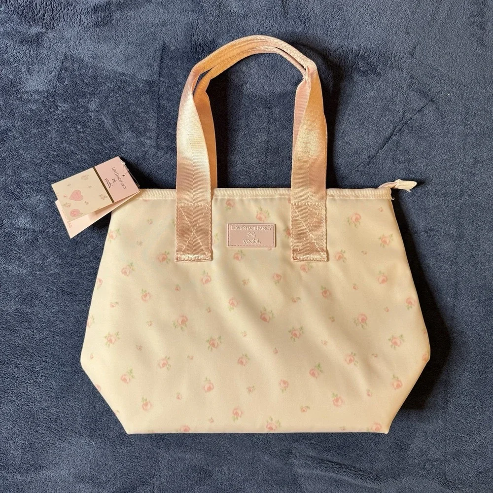 LoveShackFancy x Target Lunch Bag Pink Blooming Heirloom Ditsy Floral Ballet NEW